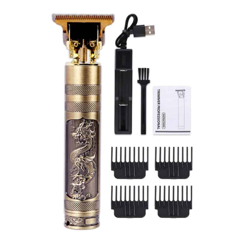 Vintage T9 USB Rechargeable Hair Trimmer Electric Hair Clipper Haircut Machine For Men - Image 2
