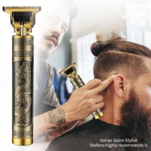 Vintage T9 USB Rechargeable Hair Trimmer Electric Hair Clipper Haircut Machine For Men